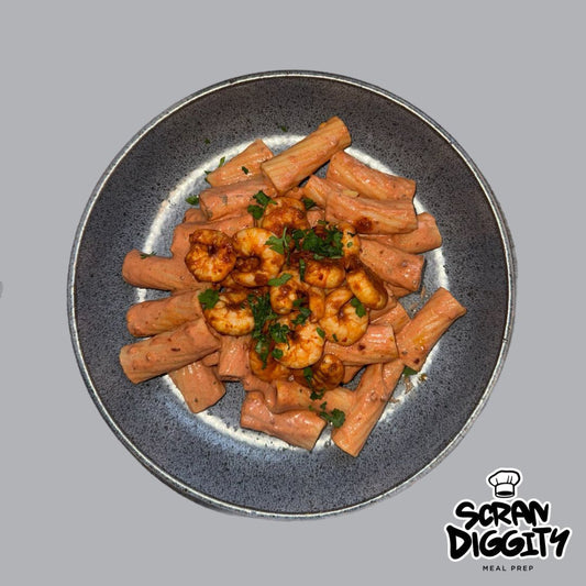Meal 2 - Creamy Spicy Tomato Prawn Rigatoni. (Subscription)
