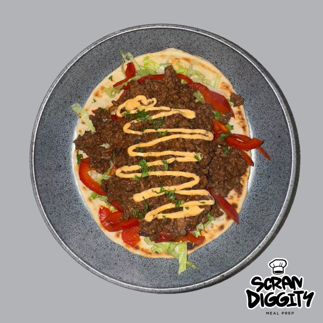Meal 7 - Fajita beef flatbread.